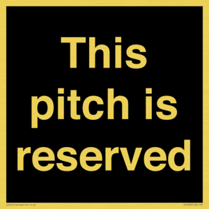 This pitch is reserved